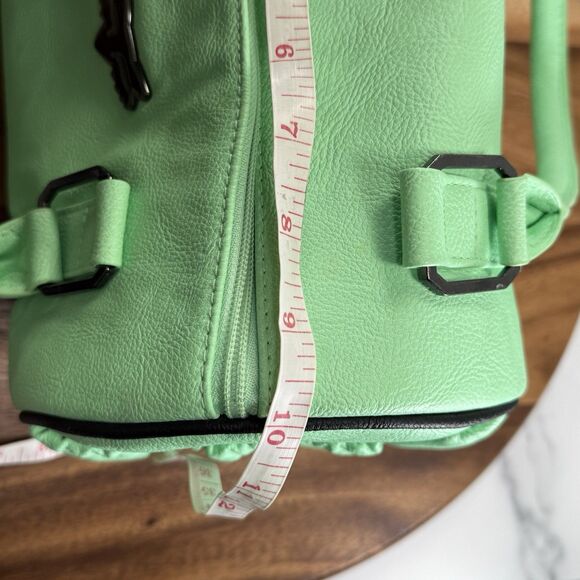 *VTG* FOX RACING Speedy Style Mint Green Handbag Zip Double Handle Purse - Picture 8 of 11
